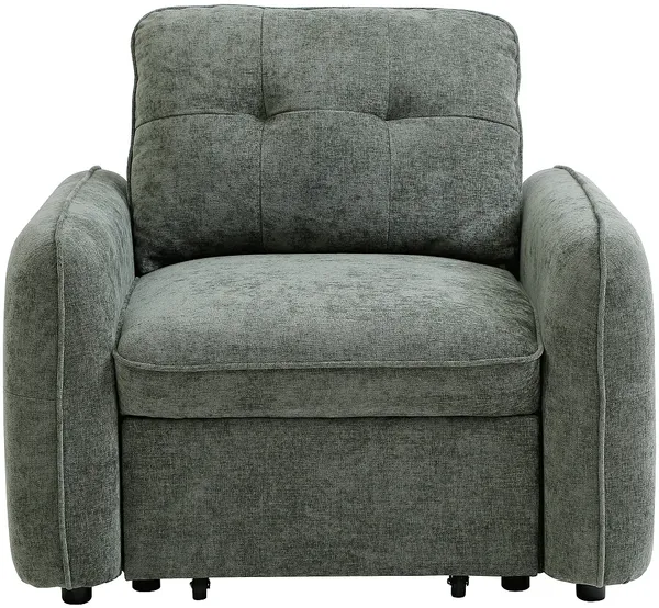 Vente-unique - POBAVA Sessel Stoff Grün - B 97 cm x H 90 cm x L 104 cm
