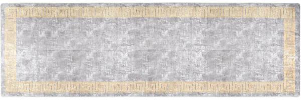 vidaXL Teppich Waschbar 80x300 cm Grau Rutschfest 337935