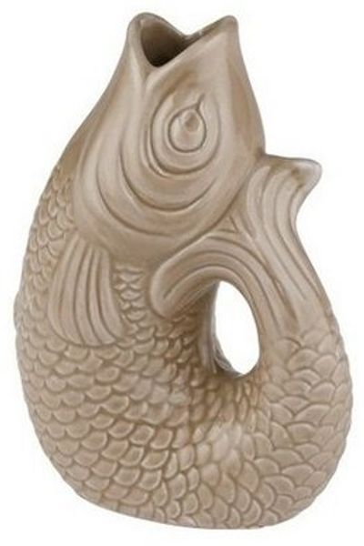 Giftcompany Dekovase Monsieur Carafon Vase / Karaffe Fisch XS sandstone 0,2l (Vasen)