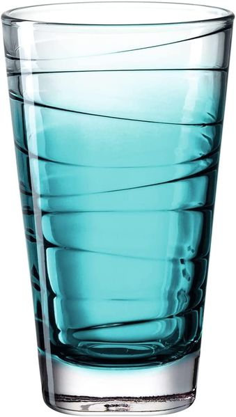 Leonardo 'Vario Struttura' Trinkglas, Kalk-Natron Glas, 280 ml, 1x Trinkglas, Türkis