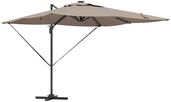 vidaXL Sonnenschirm Taupe 286 x 284 x 270 cm Aluminium und Polyester 42003322