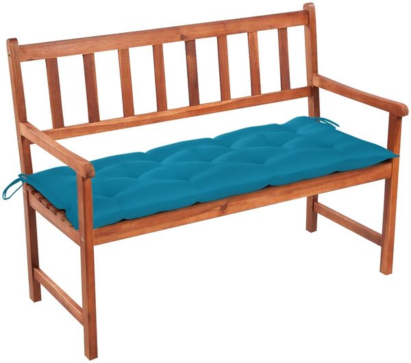 vidaXL Gartenbank mit Auflage 120 cm Massivholz Akazie 3063787