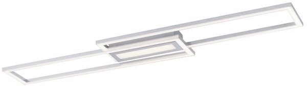Leuchten Direkt 14696-55 ASMIN LED Deckenleuchte flach silber 95x18 cm