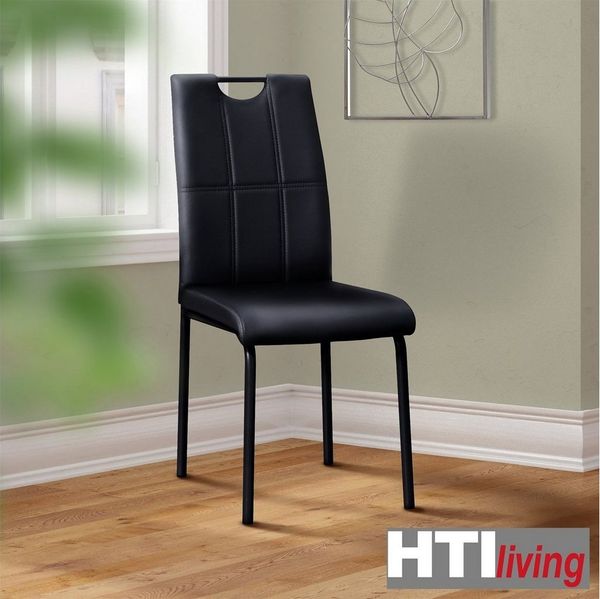 HTI-Living Polsterstuhl Esszimmerstuhl Denton Kunstleder Schwarz 4er-Set (Set, 4 St), Polsterstuhl
