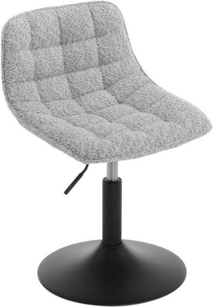 Woltu Barhocker (1 St), grau, Schminkhocker höhenverstellbarer Hocker, 360° drehbar