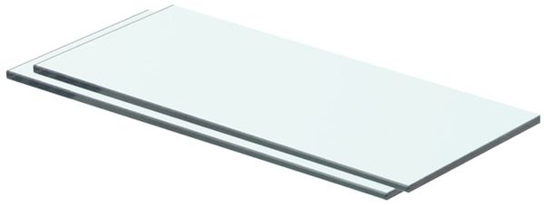 vidaXL Regalböden 2 Stk. Glas Transparent 40x12 cm 3051552