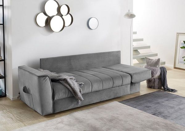 Jockenhöfer Gruppe Schlafsofa Rick, Platzsparendes Sofa mit Gästebettfunktion, Federkernpolsterung