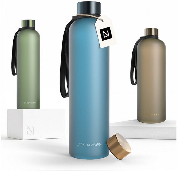 LARS NYSØM Trinkflasche Blæst, Trinkflasche mit Hydrationsskala und Trageschlaufe