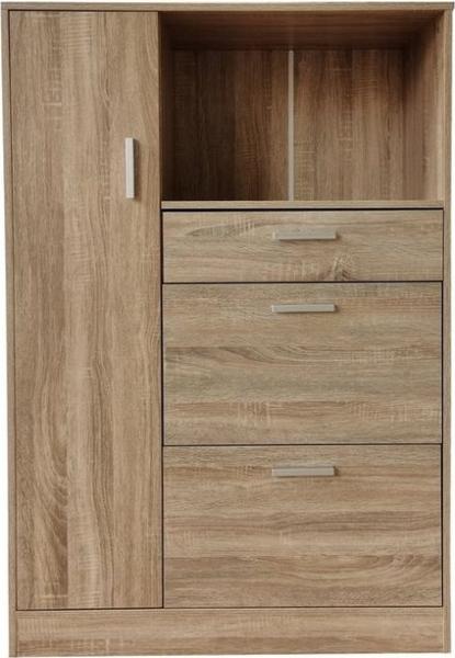 HTI-Living Hochschrank Küchenschrank Sonoma Blanca L (Stück, 1-St, 1 Küchenschrank) Mehrzweckschrank Mikrowellenschrank Bild 5