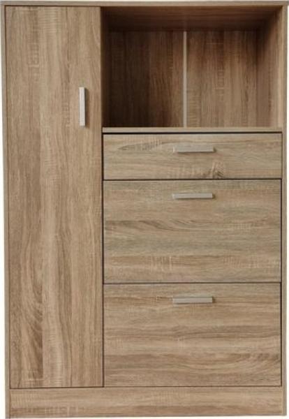 HTI-Living Hochschrank Küchenschrank Sonoma Blanca L (Stück, 1-St, 1 Küchenschrank) Mehrzweckschrank Mikrowellenschrank Bild 4