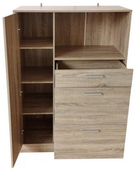 HTI-Living Hochschrank Küchenschrank Sonoma Blanca L (Stück, 1-St, 1 Küchenschrank) Mehrzweckschrank Mikrowellenschrank Bild 3