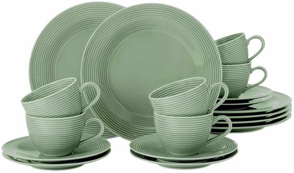Seltmann Weiden Beat Color Glaze Kaffeeservice 18-teilig - Salbeigrün
