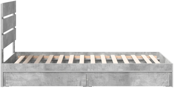 vidaXL Aufbewahrungsbett Beton Grau 90x200 cm Holzwerkstoff 3411925 Bild 8