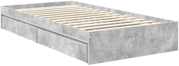 vidaXL Aufbewahrungsbett Beton Grau 90x200 cm Holzwerkstoff 3411925 Bild 5