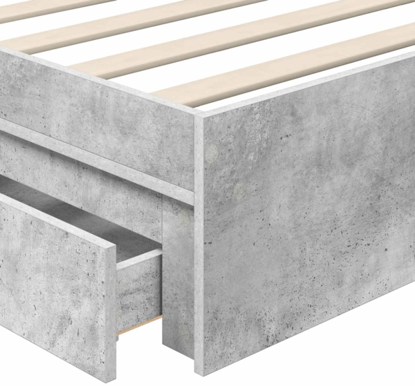 vidaXL Aufbewahrungsbett Beton Grau 90x200 cm Holzwerkstoff 3411925 Bild 10