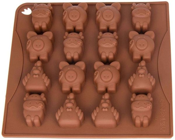 wisefood Silikonform Silikonform Tiere - braun 18 x 16,5 x 2 cm - Silikon, (1-tlg)