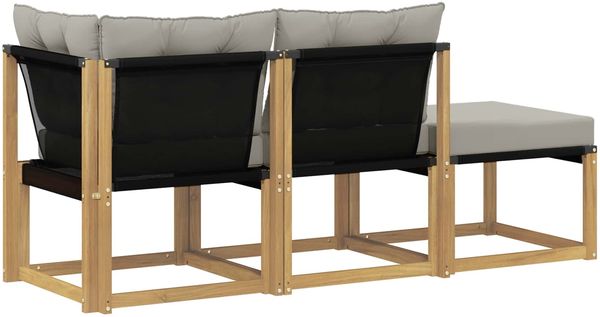 vidaXL Sectional Sofa Einheiten mit Kissen 3 Stück Weiß 901630 Bild 8