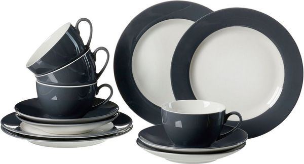 Ritzenhoff & Breker DOPPIO Kaffeeservice 12-teilig Anthrazit