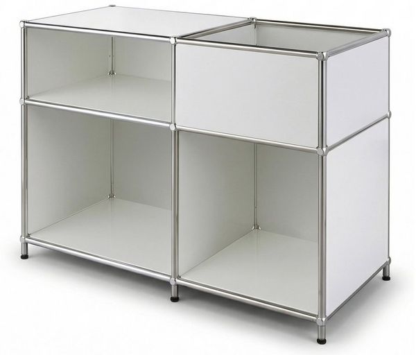 Floordirekt Sideboard Metall Concept Epure MK-030 Metallregal Stauraumfach, 3 Ablagen, B88×T40×H65 cm
