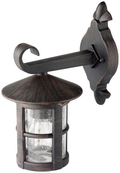 Brilliant Leuchten No. 45582-60 Außenwandleuchte Jordy 1-flammig schwarz-rost-braun, gewischt