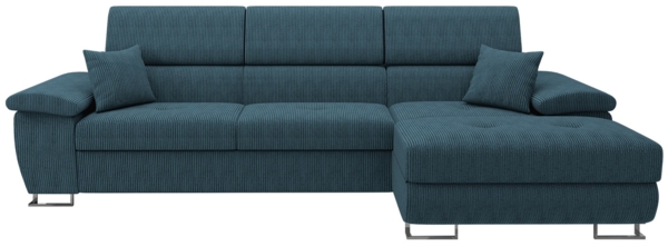 Ecksofa Cotere Mini Cord (Farbe: Poso 05, Seite: Rechts)