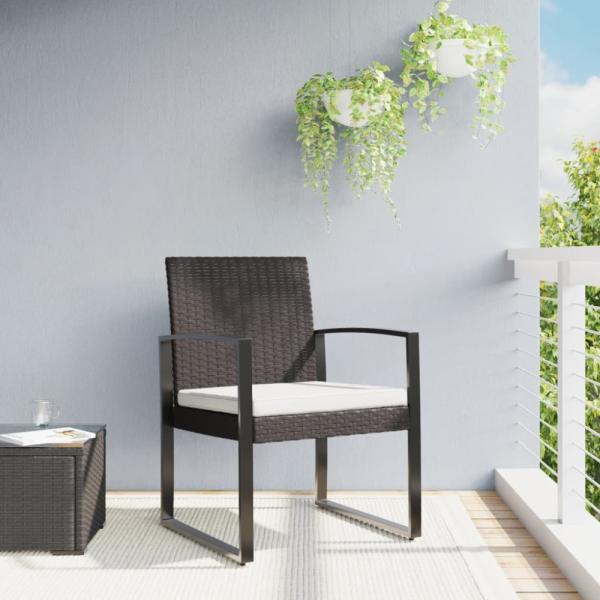 vidaXL Garten-Esszimmerstühle 2 Stk. Braun PP-Rattan 360204