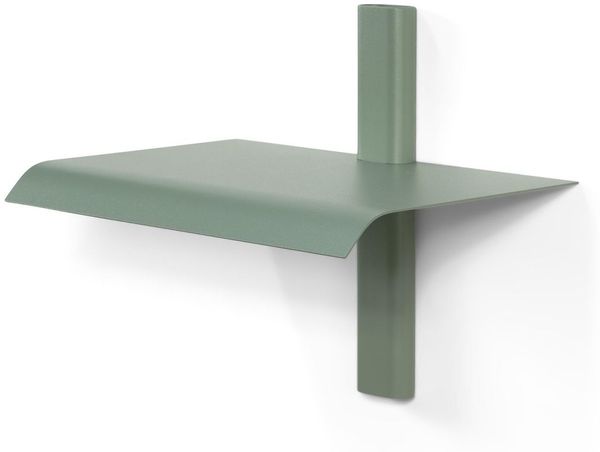 Spinder HOLA 1 Skandinavisches Stahl-Wandregal, Dusty Green