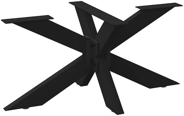 vidaXL Couchtischbein in Spinnenform Schwarz 98x58x(42-43) cm Stahl 4013108