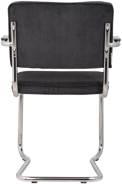 ZUIVER Retro Esszimmerstuhl RIDGE KINK Schwarz mit Armlehne Bild 2