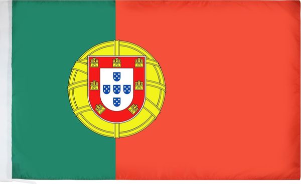 AZ FLAG - Flagge Portugal - 150x90 cm - Portugiesische Fahne 90x150 Cm Scheide Für Mast - Flaggen Feiner Polyester