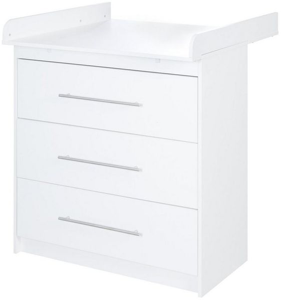roba Wickelkommode 'Maren' - abnehmbarer Aufsatz - 3 Schubladen - Wickelhöhe 90 cm - Weiß