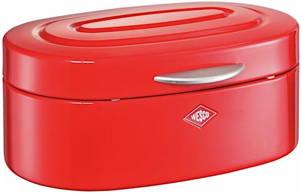 WESCO 236101-02 Brotkasten SINGLE ELLY in ROT ovales Retro Design / Brotbehälter / Brotbox