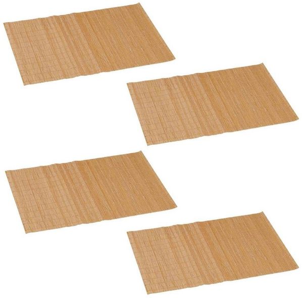 HAC24 Platzset Bambus Platzmatten Tischsets Unterlage Platzdecken Tischmatten, (4 Stück), 45 x 30 cm