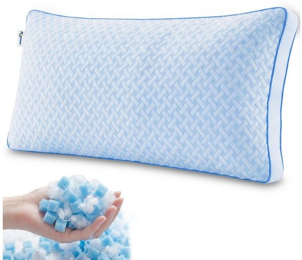 Klyvvo Kopfkissen Gel Memory Foam Kissen mit Höhenverstellung & abnehmbarem Bezug, ideal für Seitenschläfer, Rückenschläfer & Bauchschläfer
