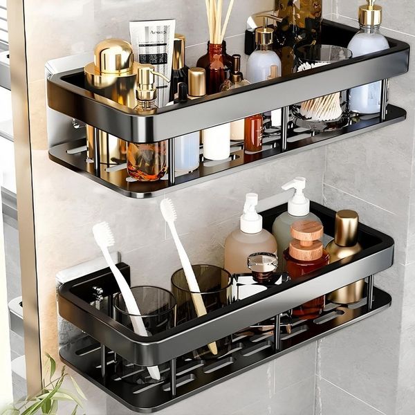 Athlix Duschregal 2 Stk. Duschablage Duschregal ohne Bohren Badezimmer Organizer
