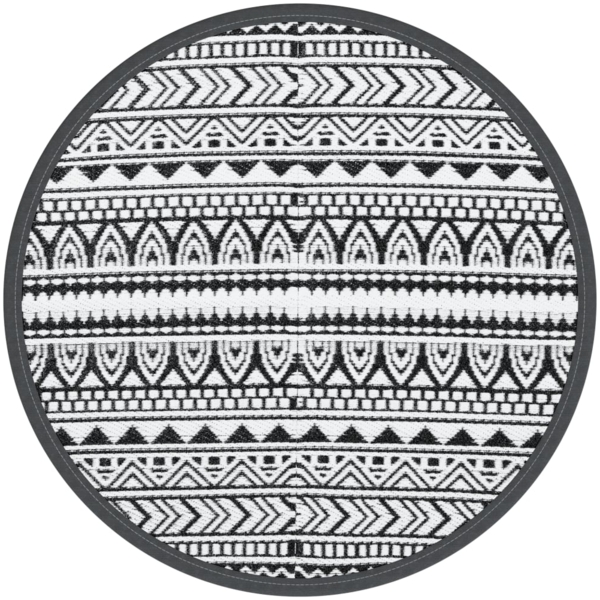 vidaXL Outdoor-Teppich ARAKIL Schwarz Ø120 cm PP 368514