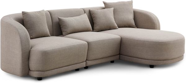 Ecksofa 260x165x72 beige JONAH
