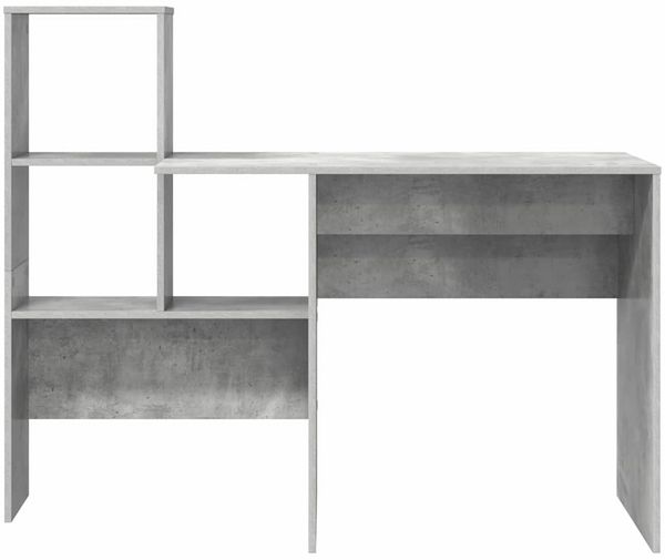 vidaXL Schreibtisch Beton Grau 131,5 x 50 x 106,5 cm Holzwerkstoff 869301 Bild 5