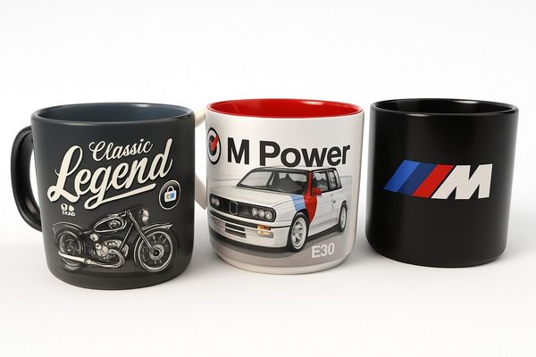 BMW Tasse 3x BMW M Logo Tasse Kaffebecher Kaffeetasse Doppelpack Becher, 1-tlg.