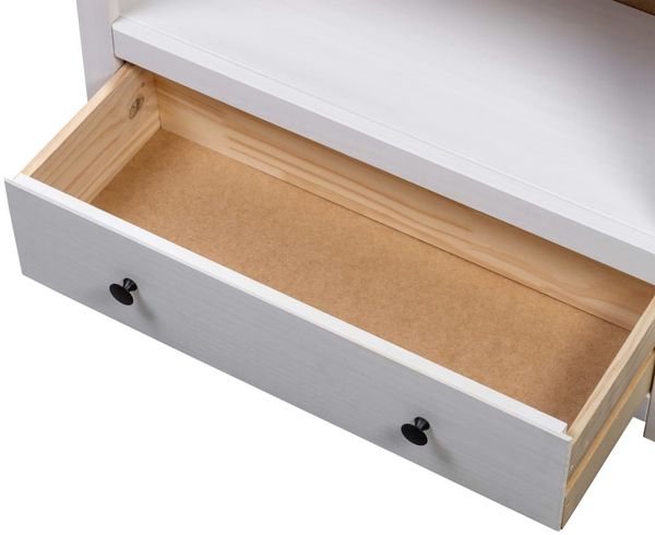 vidaXL Bücherregal Weiß 80 x 35 x 110 cm Massivholz Panama-Kiefer Bild 9