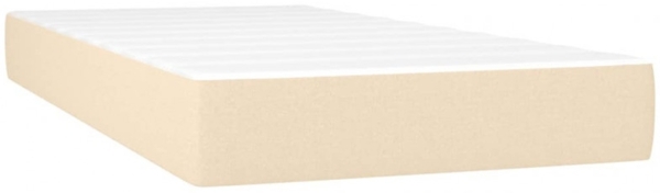 vidaXL Boxspringbett mit Matratze Stoff Creme 90x200 cm, Härtegrad: H2 [3129526] Bild 5