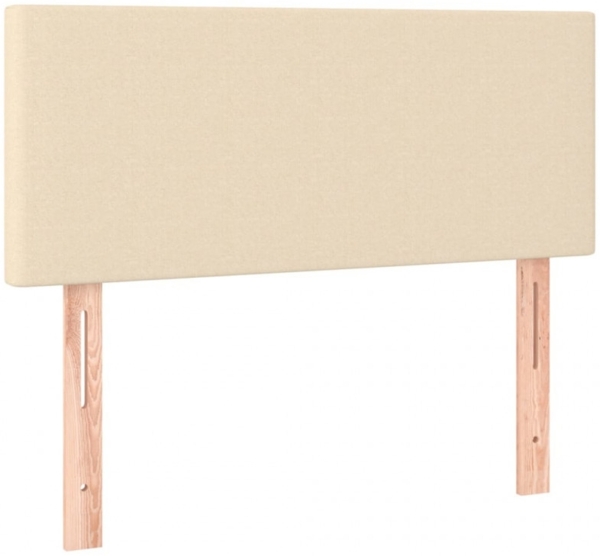 vidaXL Boxspringbett mit Matratze Stoff Creme 90x200 cm, Härtegrad: H2 [3129526] Bild 6