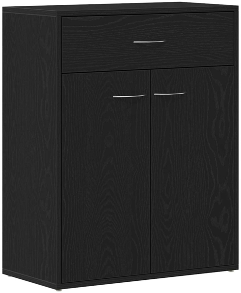 vidaXL Sideboard Schwarz Eichen-Optik 60 x 30 x 75 cm Holzwerkstoff 862448