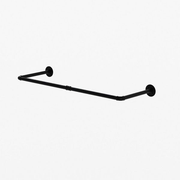 pamo. design Kleiderstange FINN Kleiderständer Garderobenstange für Jacken, Mäntel & Kleidung (Set, 1), schwarze Kleiderstange zur Wandmontage im industrial Design