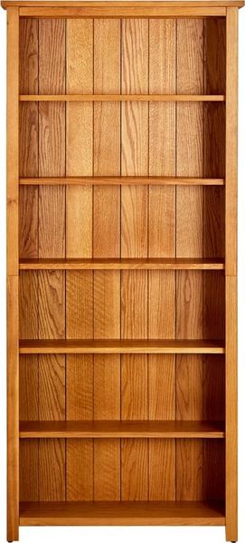 vidaXL Bücherregal 6 Fächer 80x22,5x180 cm Massivholz Eiche 244470 Bild 2