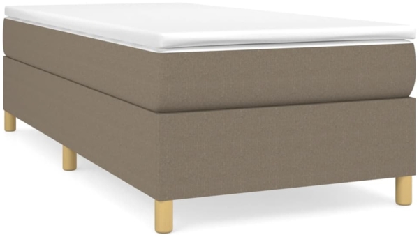 vidaXL Boxspringbett mit Matratze Taupe 90x190 cm Stoff 3144486