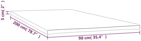 vidaXL Matratzenauflage 90x200x5 cm 347907 Bild 5