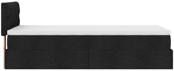 vidaXL Ottomane Bett mit Matratze & LEDs Schwarz 80x200 cm Stoff 3312348 Bild 10