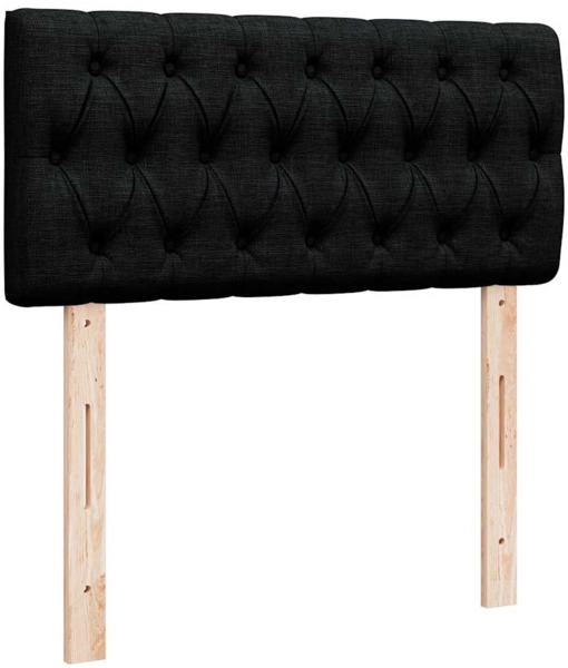 vidaXL Ottomane Bett mit Matratze & LEDs Schwarz 80x200 cm Stoff 3312348 Bild 9