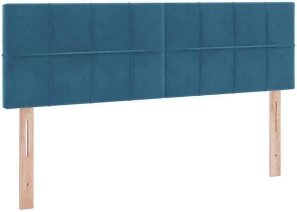 vidaXL LED-Speicherbett mit Matratze Dunkelblau 140 x 200 cm Samt 3371401 Bild 10